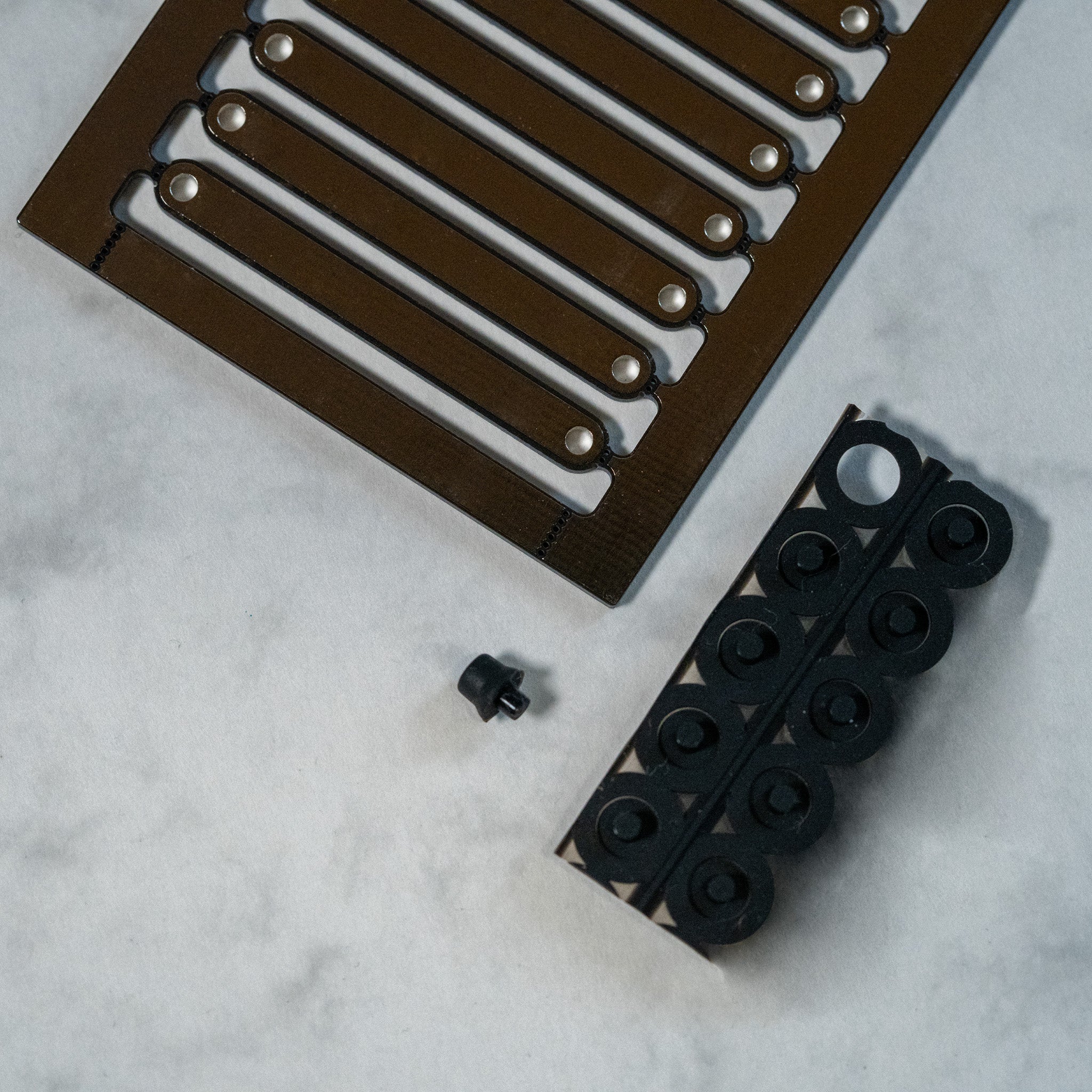 Leaf springs, nipples, suspension softeners and screws